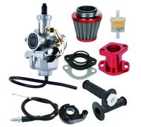 Carburateur PZ27 compatible avec Honda XR100 XR100R CRF100F 4 temps CG 125CC 150CC 200CC 250CC Collecteur d'admission CNC Filtre air 38MM Poign