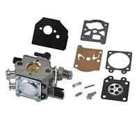 Carburateur + raccord membrane pour tronçonneuse 45, 52, 58 cm3, compatible avec Fuxtec, Scheppach, Hyundai, Brast, Einhell, Rotenbach, Hecht, Güde, AL-KO, ProGreen, Hanseatic, Riwall, Asgatec, Daye