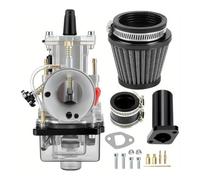 Carburateur Universel pour Moto 24 Mm Kit avec Carburateur Puissant pour Motocross pour 2T pour 4T pour ATV Carburateur(Black)