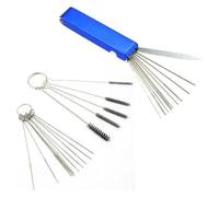 Carbus Kit pour ATV Kit Nettoyage Fil Outil Nettoyage Carburateur Jet Saleté en Carbone, Élimination des Brosse Aiguilles Voiture Cyclomoteur Scooter Kit Nettoyage(Two Parts)