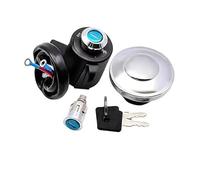 Carbus Kit pour SPO&rtster 883 XL 883 Custom Roadster Super Low 95-2003 Couvercle De Verrouillage De L'interrupteur D'allumage Chromé(1 Set Sliver)