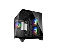 Boîtier Cougar CGR-2QA6B-RGB Mini-Tower Micro-ATX RGB avec fenêtre en verre - Noir