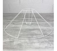 Carcasse Abat-Jour Conique 50 x 25 cm, Armature 8 branches, epoxy anticorrosion, E27 - Unique