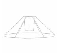 Carcasse abat-jour conique à poser Ø40 cm - Douille E27 - Finition epoxy blanc