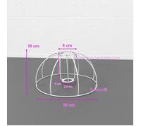 Carcasse Abat-Jour - LEALOO - Cloche 20 cm - Epoxy Anticorrosion - Douille E14 - 8 Branches