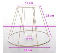 Carcasse Abat-Jour - LEALOO - Empire 30 cm - Epoxy Anticorrosion - Douille E27 - 8 Branches