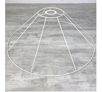 Carcasse suspension Conique 50 cm, Armature plafonnier 8 branches en epoxy anticorrosion, pour E27 - Unique