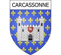 Carcassonne 11 ville Stickers blason autocollant adhésif - Taille : 8 cm