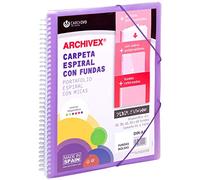 Carchivo Archivex Star Classeur à spirales 30 pochettes Violet
