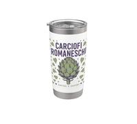 Carciofi Romaneschi Saperi e Sapori Artichaut Graphique Gobelet isotherme en acier inoxydable double paroi