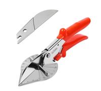 CarClothes Cisailles à onglet professionnelles multi-angles (orange), avec une lame de rechange, outils d'électricien, ajustées avec précision de 45 à 135 degrés, coupe du bois tendre, du plastique
