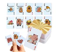 Card Deck - PVC Compact Size Deck Game Waterproof Playing Cards Durable Cartoon Design | Travel-Friendly Family Party Card Set, Mini CardDeck For Family Gatherings, Parties, Magic Tricks, Travel