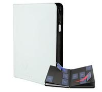 Card Guardian Classeur 9 poches avec fermeture éclair pour 360 cartes - Poches latérales pour jeux de cartes à collectionner TCG (blanc)