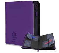 Card Guardian - Classeur à 4 poches avec fermeture éclair pour 160 cartes - Poches latérales - Compatible avec les cartes de sport et à collectionner TCG (violet)
