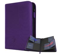 Card Guardian Classeur à 4 poches de qualité supérieure - Fermeture éclair - Espace pour 160 cartes - Compatible avec Magic, Yu-Gi-Oh, cartes de sport (violet)