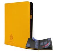 Card Guardian Classeur à 9 poches avec fermeture éclair, capacité pour 360 cartes, dossier de cartes à collectionner à chargement latéral pour TCG et football, collection de cartes premium (jaune)