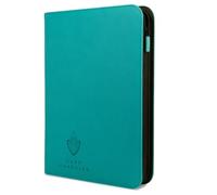 Card Guardian - Classeur de qualité supérieure à 9 poches avec fermeture éclair pour 360 cartes - Poches latérales pour jeux de cartes à collectionner TCG (Bleu-vert)