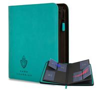 Card Guardian - Classeur Premium à 4 poches avec fermeture éclair pour 160 cartes - Poches à chargement latéral - Compatible avec cartes de sport et cartes à collectionner TCG (Teal)