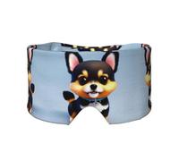 Card Love Fancy Puppy Masque de sommeil réglable et cache-oreilles unisexe pour dormir sur le côté (68,1 x 10,9 cm), couverture confortable pour l'intérieur et l'extérieur, le yoga, le voyage