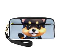 Card Love Fancy Puppy Petite trousse de maquillage élégante à double face imprimée portable Sac de rangement multifonction pour femme