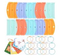 Card Rings With Colored Tabs - Anti Loss Easy Categorization Organizer Set