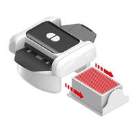 Card Shuffling Machine, 2 Deck Automatic Randomizer, Low Noise Rechargeable Dispenser, Double Mode Performance, Perfect for Board Games, Poker, Blackjack, Gambling, Game Playing