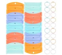 Card Storage Split Rings Set with Colored Tabs - Reusable Index Card Holder