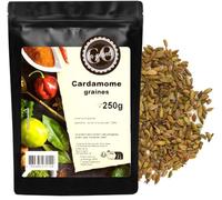 Cardamome (graines) 250 g- LA PLANTIGO Un choix savoureux, Qualité Supérieure, Sachet avec Zip, Cardamome Gousses Entières - Graines Cardamome Vertes