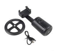 Cardan de suivi automatique du visage à 360 degrés pour smartphones avec support d'angle réglable pour capture vidéo et narration de mouvements dynamiques (noir)
