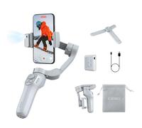 Cardan de téléphone à 3 axes avec tracker actif magnétique AI, stabilisateur de cardan pour smartphone avec lumière de remplissage, stabilisateur de téléphone pour enregistrement vidéo, cardan pour