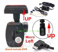 Cardash Cam Wire Dvr Kit De C¿Ble Rigide,Enregistreur Vid¿O,12v-24v ¿ 5v,2,5 A Mini Micro Type-C Usb,Ligne De Chargeur,Cam¿Ra Prada Automatique - Type Micro Curved Left