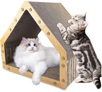 Cardboard Cat Scratcher For House Shape,Scratching Board,Cat Scratcher,Modular Scratching Post For Indoor Cats,Claw Care