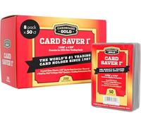 Cardboard Gold Card Saver 1 porte-cartes à collectionner de qualité supérieure pour cartes PSA, cartes de baseball - Pochettes semi-rigides, compatibles avec classeur et boîte de rangement - 400 ct