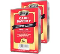 Cardboard Gold Card Saver 1 porte-cartes à collectionner de qualité supérieure pour cartes PSA, cartes de baseball - Pochettes semi-rigides, compatibles avec classeur et boîte de rangement - 400 ct