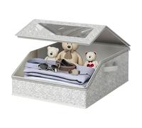 Cardboard Hat Box, Zipper Storage Container, 1 Pc Baseball Cap Organizer with Lid, Thick Fabric Case with Travel Feature, Closet Storage Modern Style, Apparel Supplies for Family Friends Bedroom