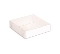 Cardboard Lot de 25 coffrets cadeaux avec membres pour femme de mariée proposition Birthday, cadeaux de Noël, boîte pour mariage ou douche de bébé (blanc, 12 x 12 x 3 cm)
