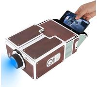 Cardboard Projector, Mini Smartphone Projector Home DIY Portable for Children, for iOS/for Android