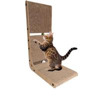 Cardboard Scratchers for Indoor Cats, L-Shaped Cat Scratcher, Vertical Cat Relaxation Scratcher Board, Wall-Mount for Indoor Cats, Small Pets Scratching Supplies, Wall-Mounted Cat Scratching Post