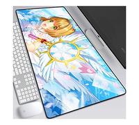 Cardcaptor Sakura 800x300mm Tapis de Souris Anime, Tapis de Souris Clavier, Tapis de Souris de Jeu Professionnel XXL Grand étendu avec Base en Caoutchouc de 3mm d'épaisseur, pour Ordinateur PC, T
