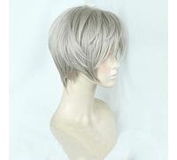 Cardcaptor Sakura Tsukishiro Yukito Courte Droite Gris Cosplay Perruque Unisexe Perruque Seulement