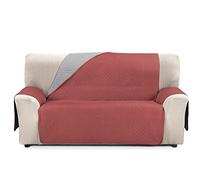 CARDENAL TEXTIL Rubí Couvre-canapé Bicolore réversible, Polyester, Rouge, Perle, 2 Places