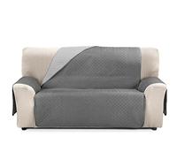 Cardenal Textil Rubí Housse de canapé réversible Bicolore, Polyester, Perle/Gris, 2 Places