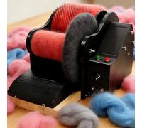 Cardeuse à tambour pour feutre de laine, machine électrique à carder la laine, avec pédale et fonction marche avant/arrière, vitesse de peignage réglable, mélange rapide des couleurs, peignage, filage