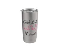 Cardiac Nurse Cath Lab EKG CVT Nursing Heart Beat Tech Gobelet isotherme en acier inoxydable double paroi
