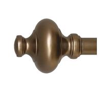 Cardiff Paire de tringles à rideaux latérales réglables de 30,5 à 50,8 cm, 2,5 cm de diamètre, bronze foncé