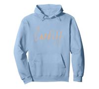 Cardiff Pays de Galles Design Vintage élégant Sweat à Capuche, Unisexe pour Adultes, Bleu poudré, S