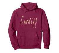 Cardiff Pays de Galles Design Vintage élégant Sweat à Capuche, Unisexe pour Adultes, Marron, XL