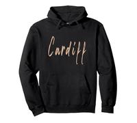 Cardiff Pays de Galles Design Vintage élégant Sweat à Capuche, Unisexe pour Adultes, Noir, XL