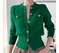 Cardigan à boutons devant, avec faux poches, en mailles côtelées, manches longues, couleur unie, style décontracté L,M,S,XL,XXLUnicoloreTricots