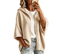 Cardigan à capuche ouvert sur le devant en tricot à manches trois-quarts | Le design à capuche ouvert sur le devant et les manches trois-quarts font de ce cardigan une couche décontractée pour les